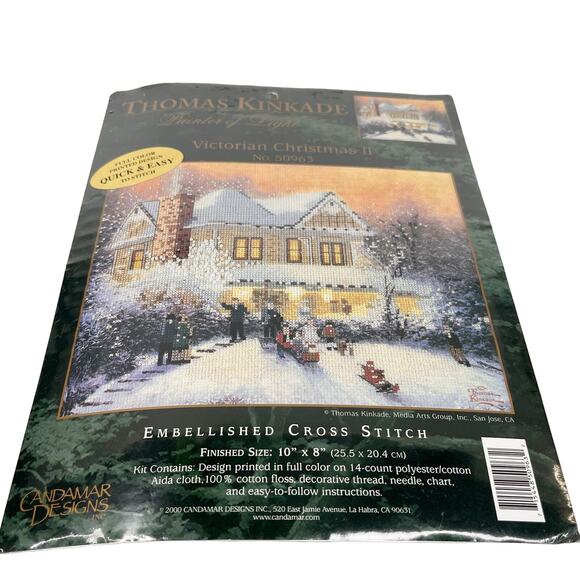 Candamar Designs Thomas Kinkade Victorian Christmas II Cross Stitch 50963 New - Picture 6 of 13